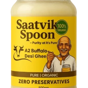 Saatvik Spoon Desi cow ghee desi baffalo ghee