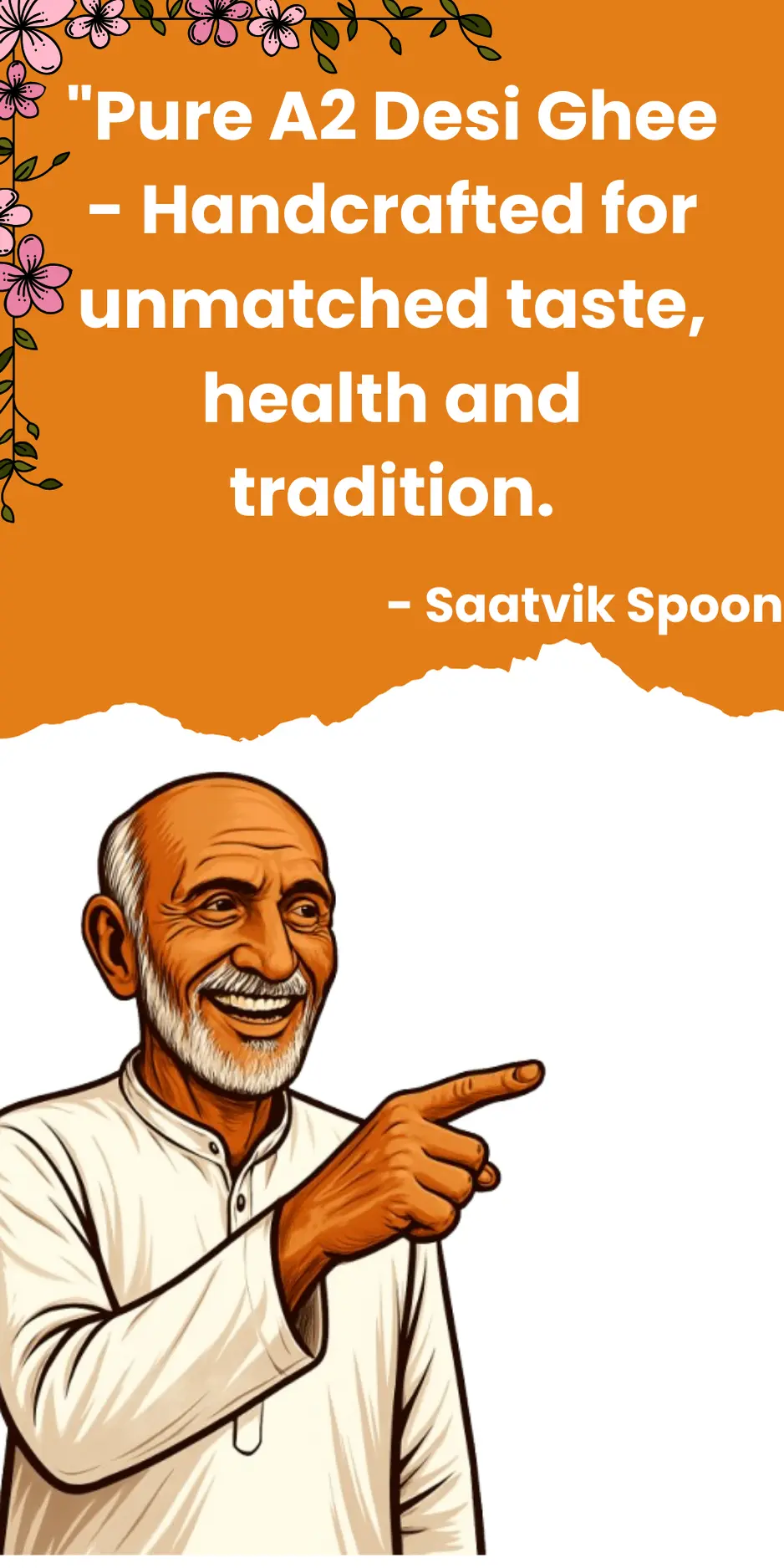 Saatvik Spoon Desi cow ghee desi baffalo ghee